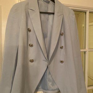 Venus Double Breasted Light Baby Blue Blazer NWOT